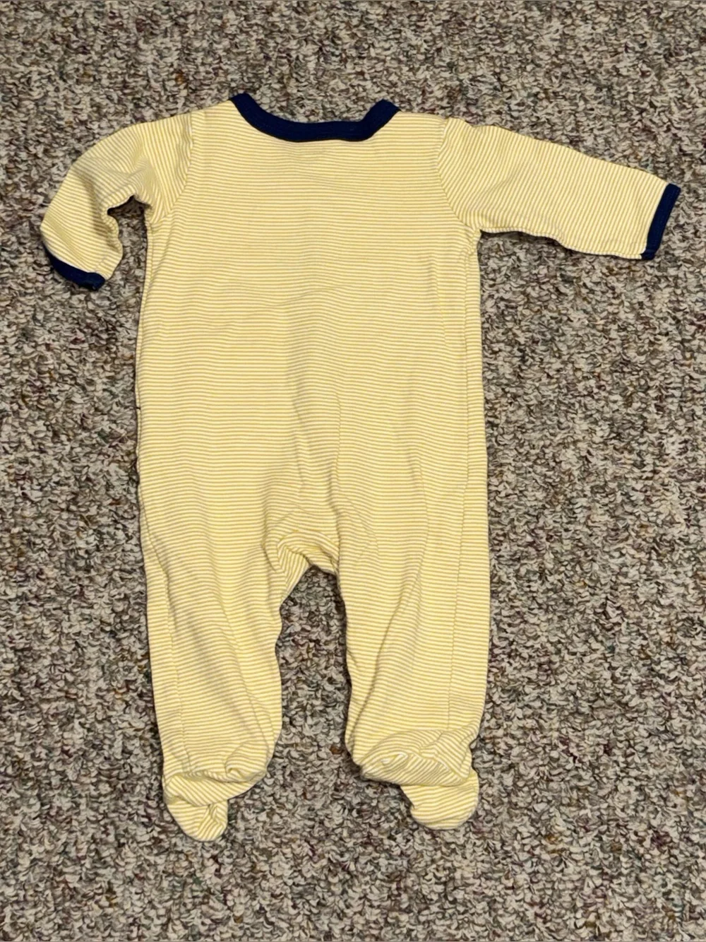 Boys girls carters 6 months pajamas Carter's Yellow Striped Baby One-Piece goat